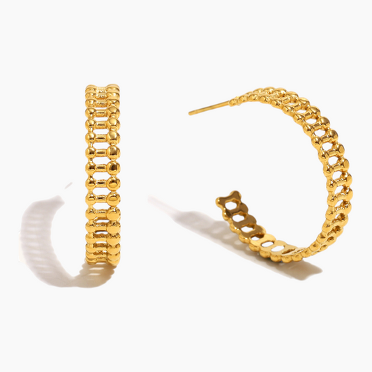 Celeste Beaded Hoop Earrings