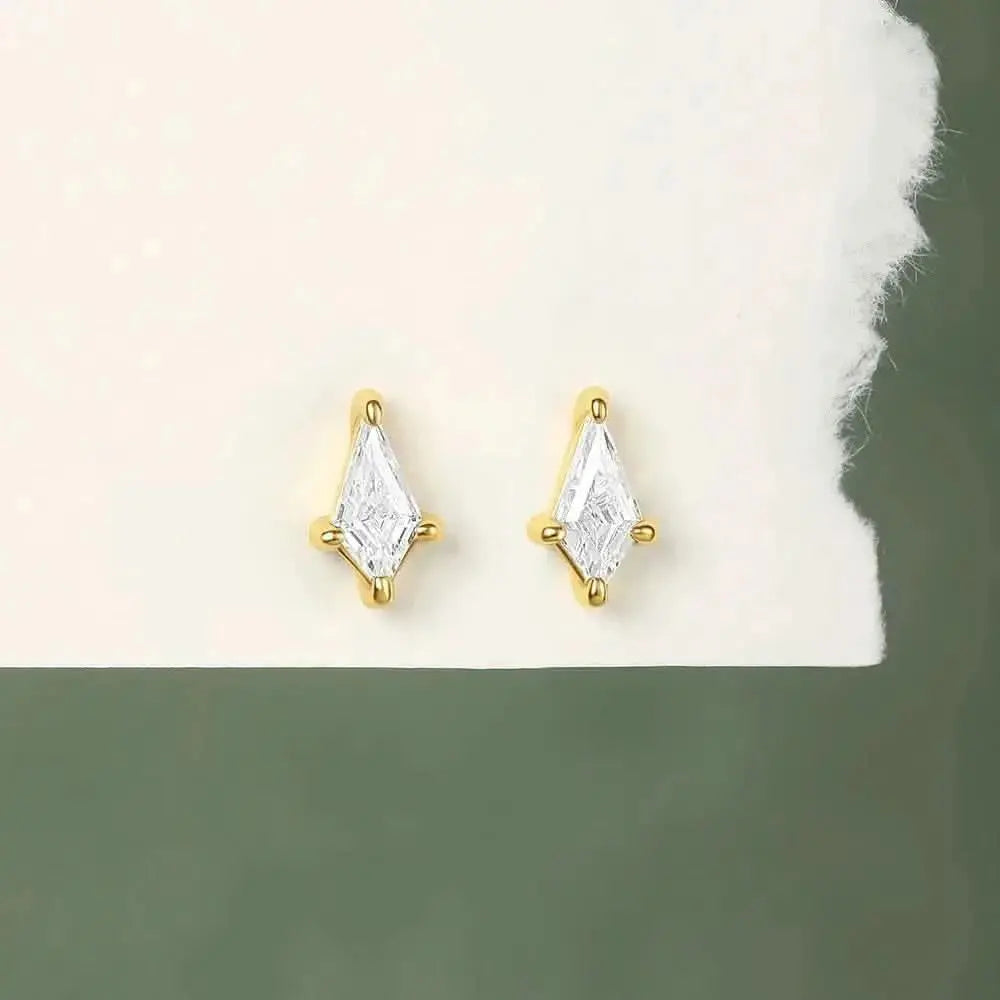 Chic and understated, these gold and crystal earrings are perfect for everyday wear.