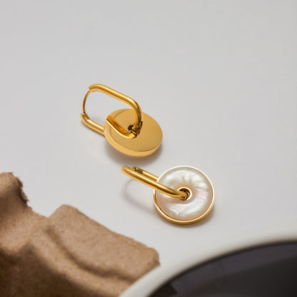 lightweight shell earrings styled for everyday summer look