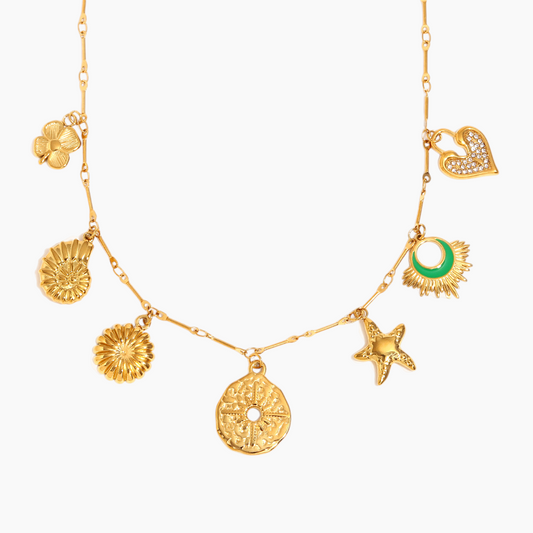 Celestial Charm Medallion Necklace