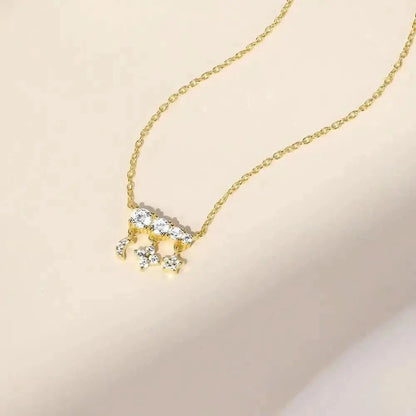 Moon and Star Delicate Choker Necklace