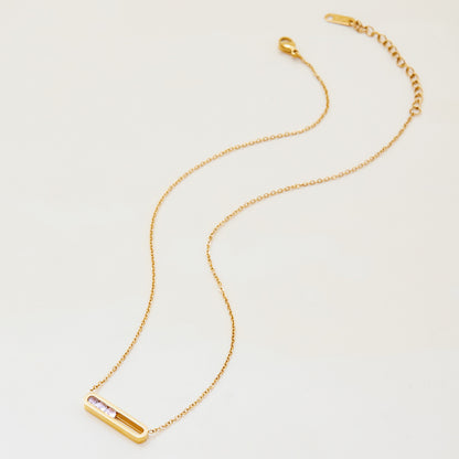 Summer-ready gold crystal necklace for layering