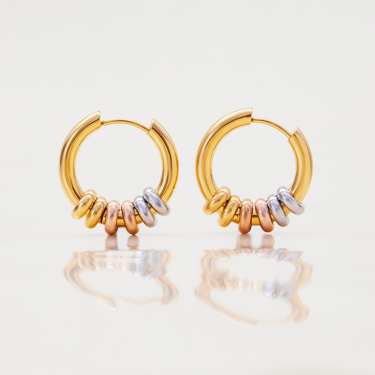 Ocean-safe waterproof gold earrings