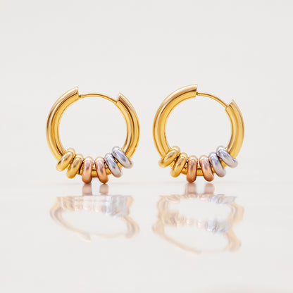 Ocean-safe waterproof gold earrings