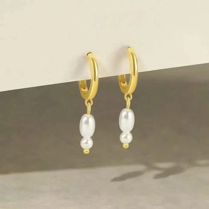 Luxury Pearl Hoop Earrings