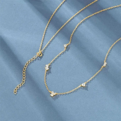 Geometric Zircon Choker Necklace