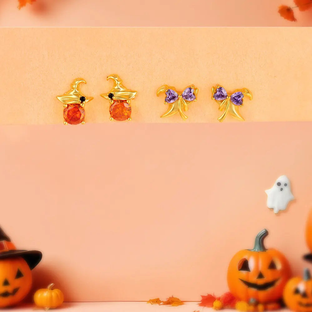 Pendientes de murciélago y mariposa de Halloween
