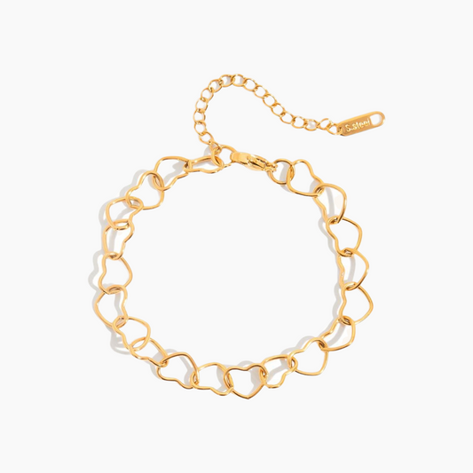 Golden Heart Chain Bracelet