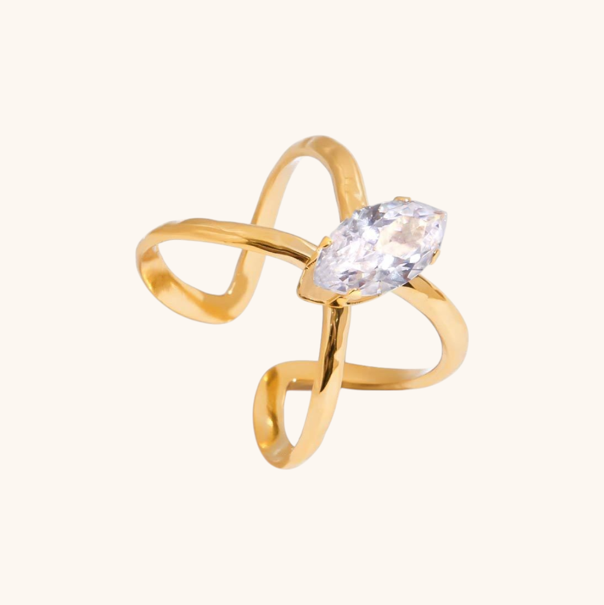 Radiant Twist Ring