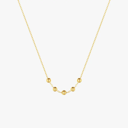 Minimalist gold bead chain necklace for everyday style