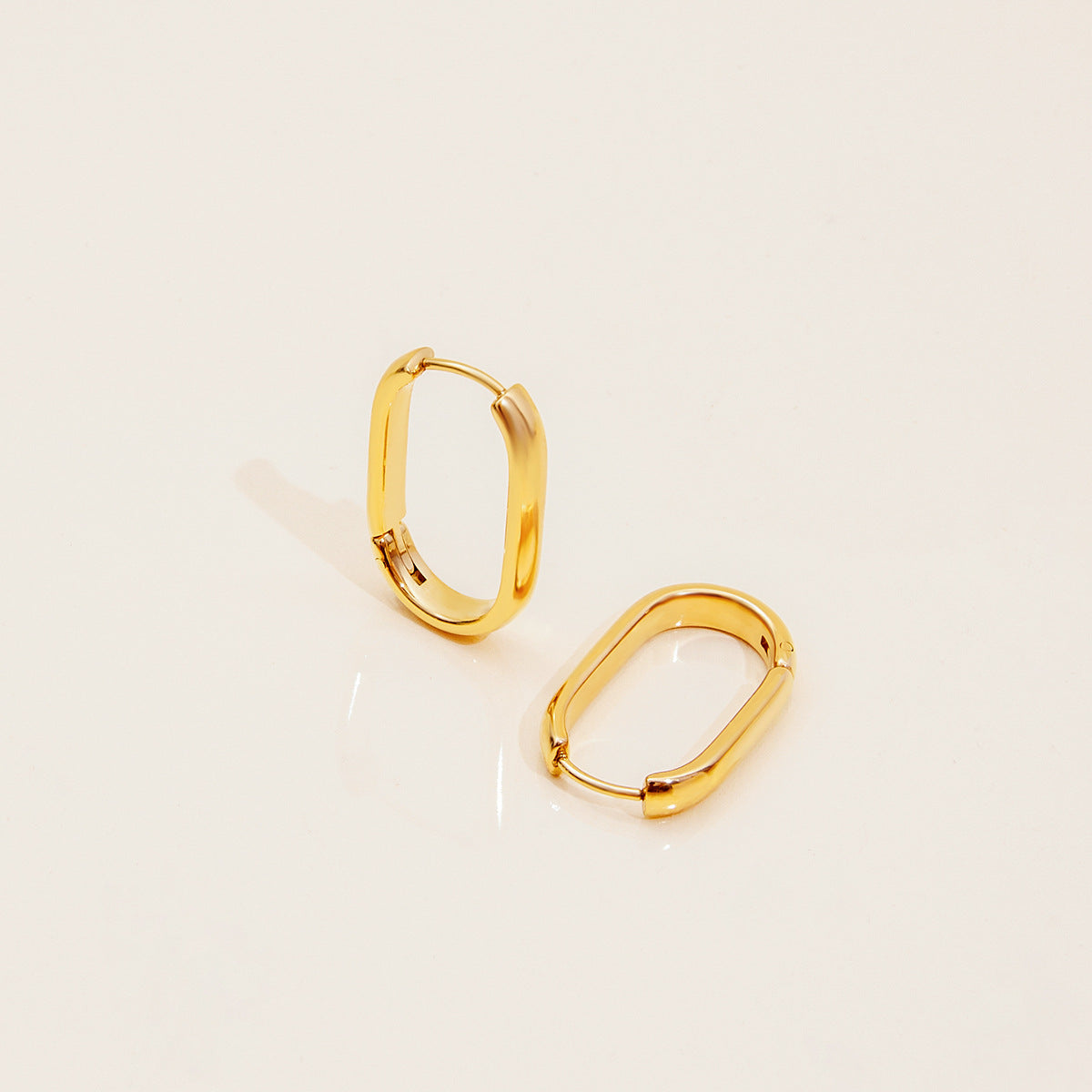 Non-fade gold hoop earrings for beach, pool, and daily outfits
