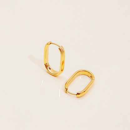 Non-fade gold hoop earrings for beach, pool, and daily outfits