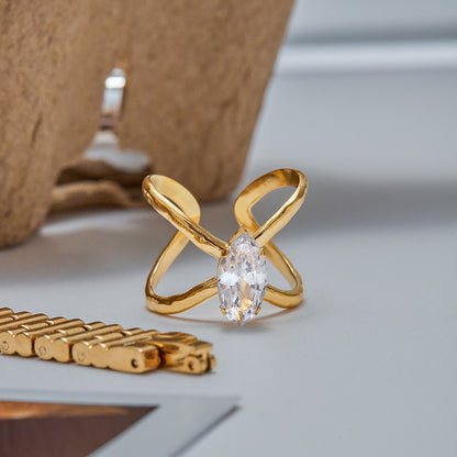 Radiant Twist Ring