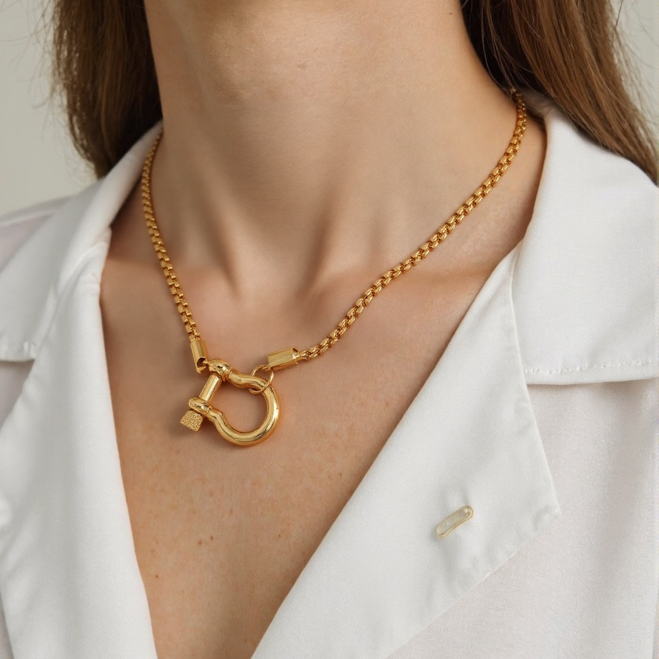 Industrial Chic Lock Necklace