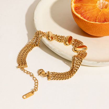 Triple Bold Link Bracelet