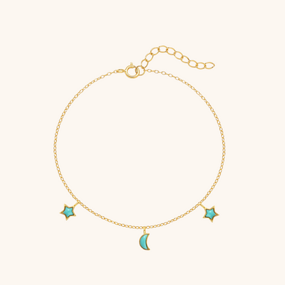 Turquoise Star & Moon Bracelet
