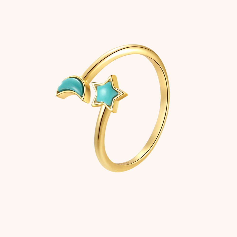 Turquoise Star & Moon Jewelry Set