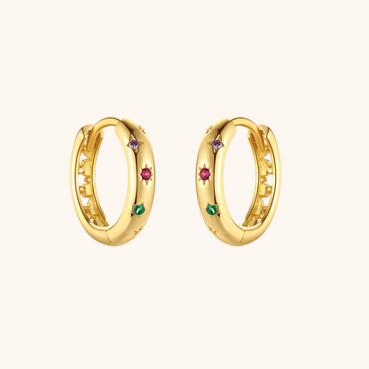 Star Hoop Earrings