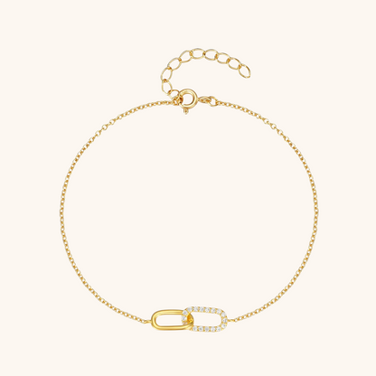 Crossover Zirconia Chain Bracelet