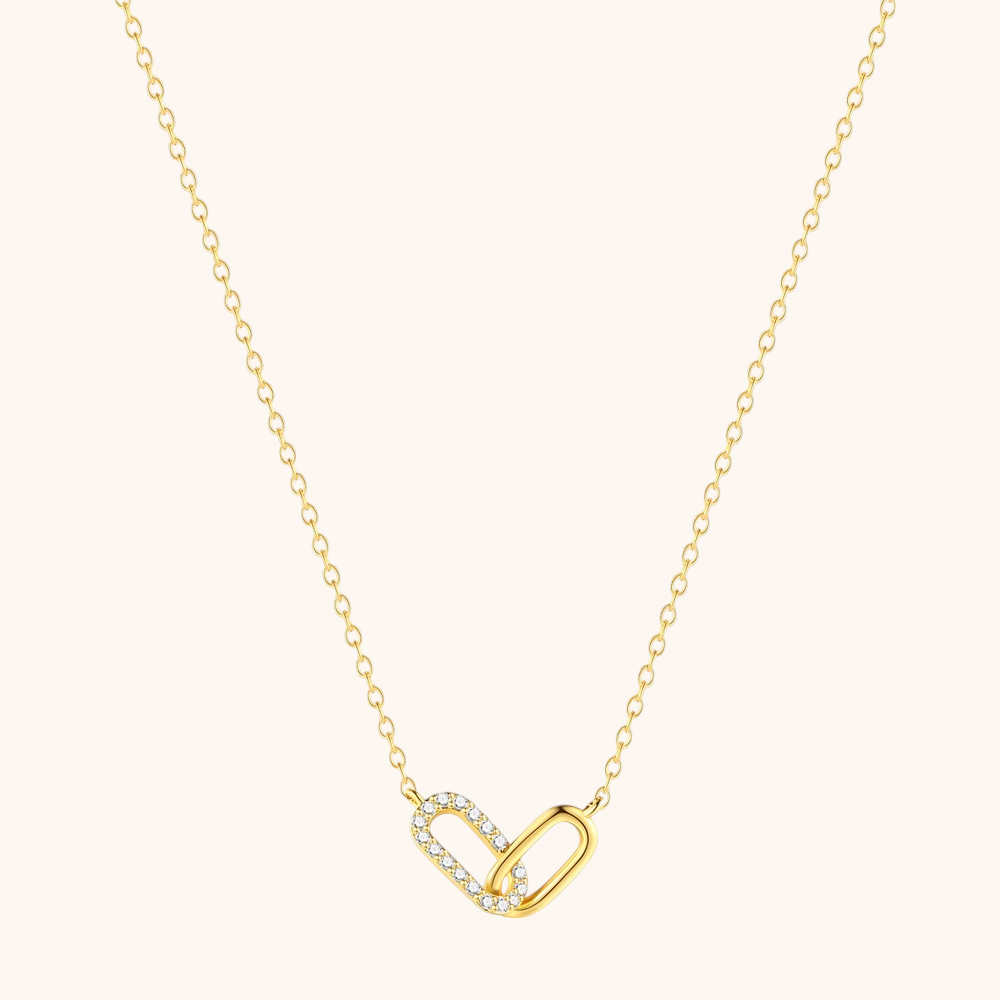Crossover Zirconia Pendant Necklace