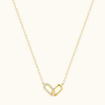 Crossover Zirconia Pendant Necklace