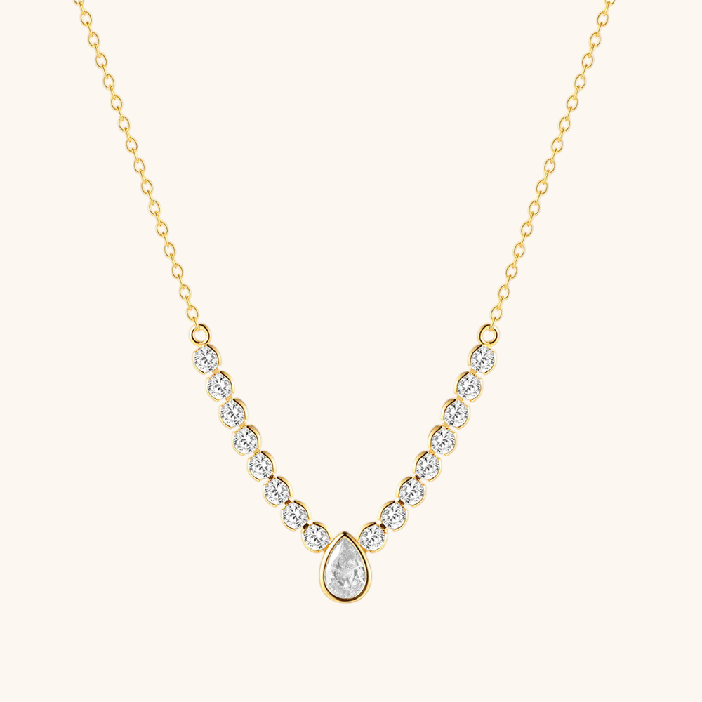 Teardrop Zirconia Necklace