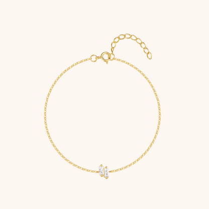 Geometric Zirconia Rectangle Bracelet