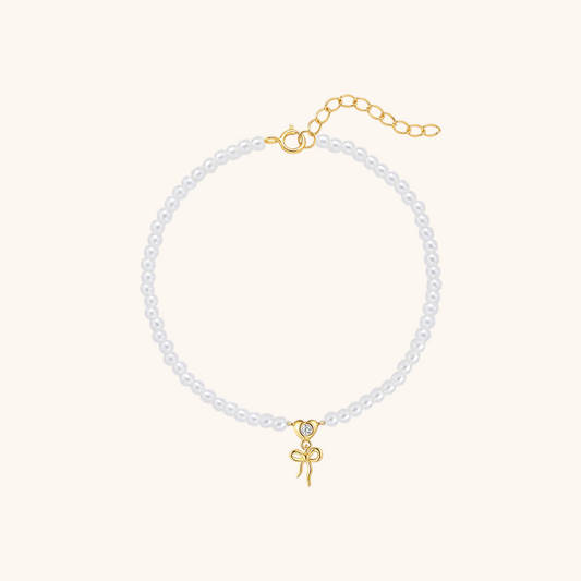Pearl Heart Bowknot Bracelet