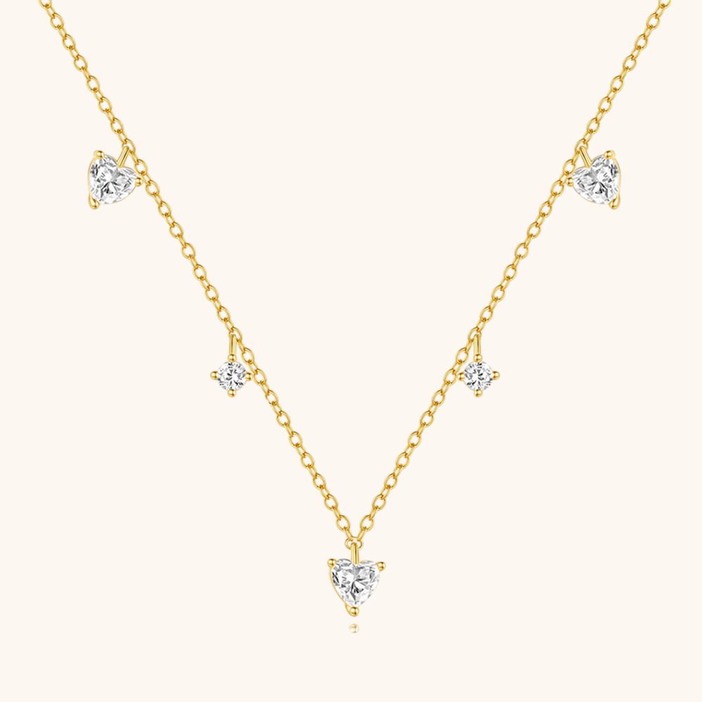 Minimalist Sterling Silver Zirconia Pendant Necklace