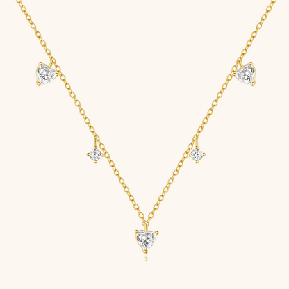 Minimalist Sterling Silver Zirconia Pendant Necklace