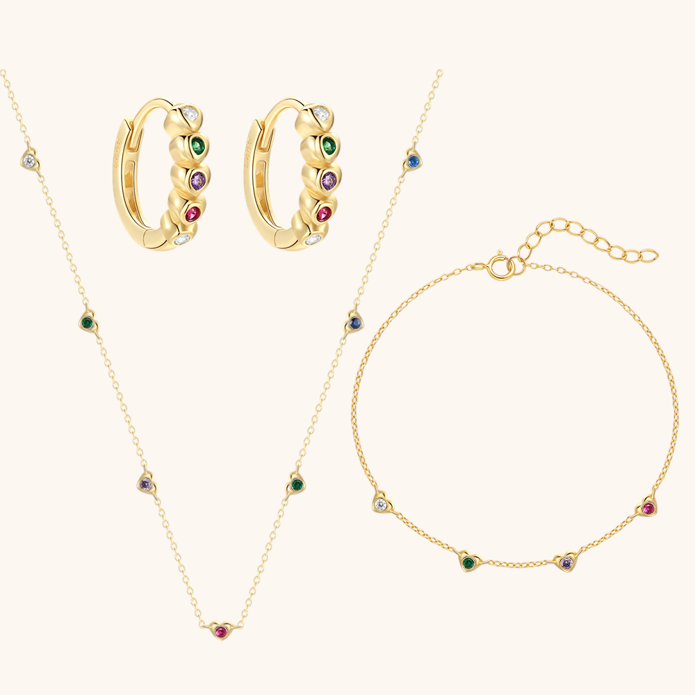 Multicolor Zircon Jewelry Set