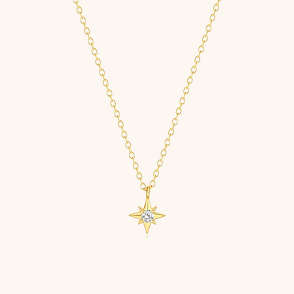 Star Pendant Necklace with Zirconia