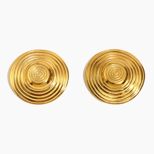 Eclipse Spiral Statement Earrings
