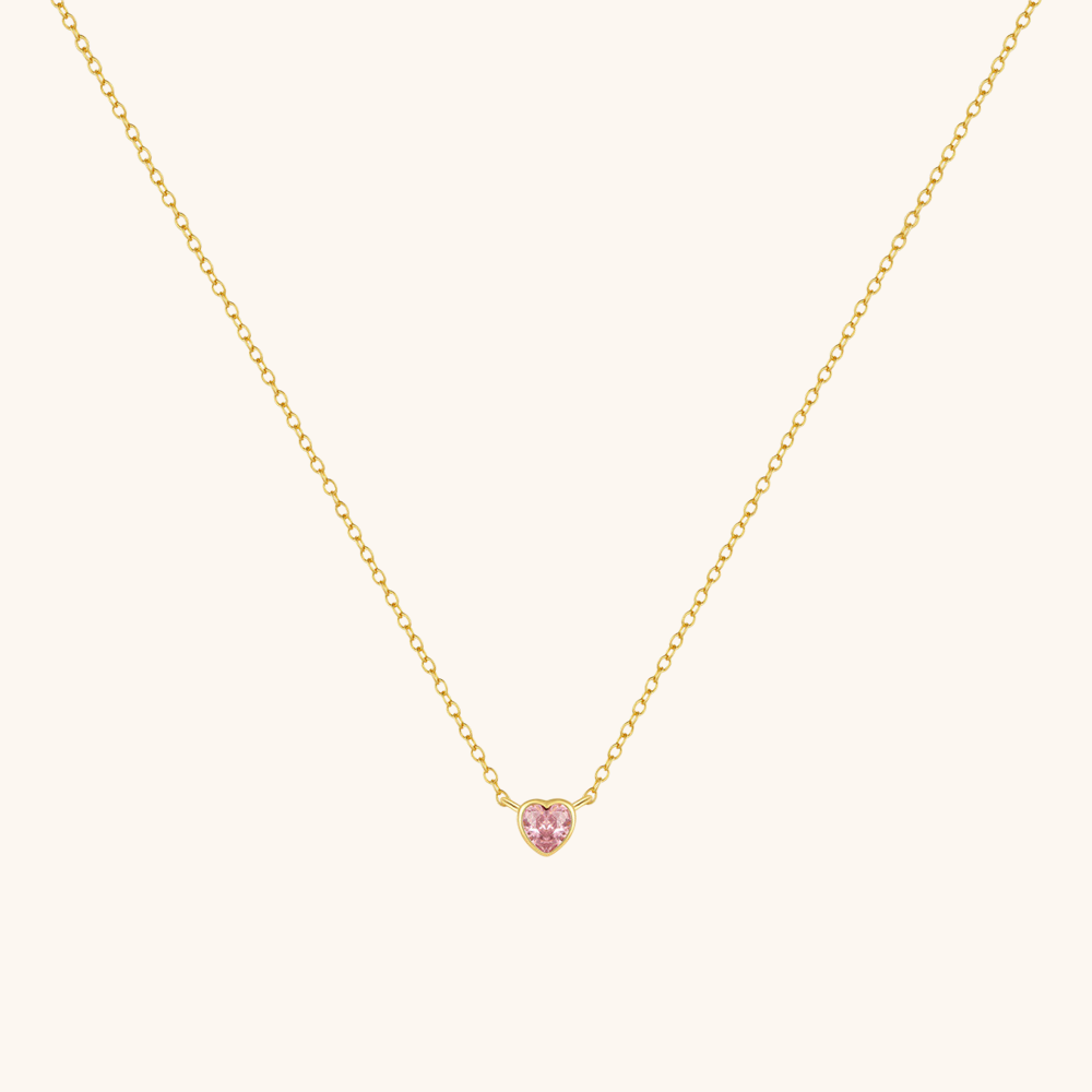 Pink Heart Pendant Necklace