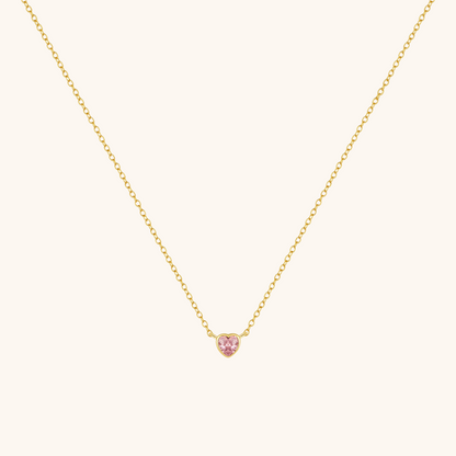 Pink Heart Pendant Necklace