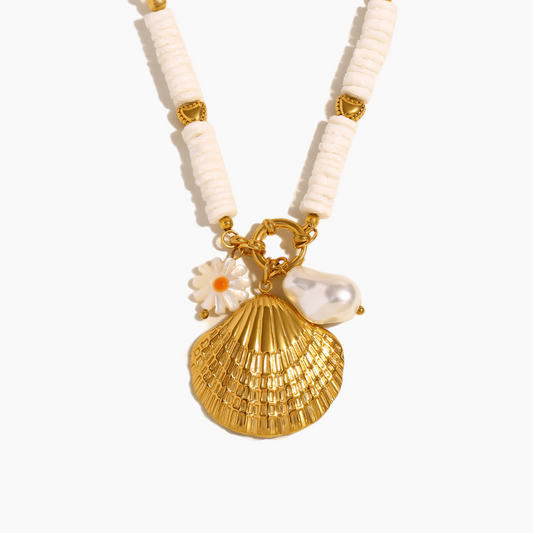 Golden Tide Shell Necklace