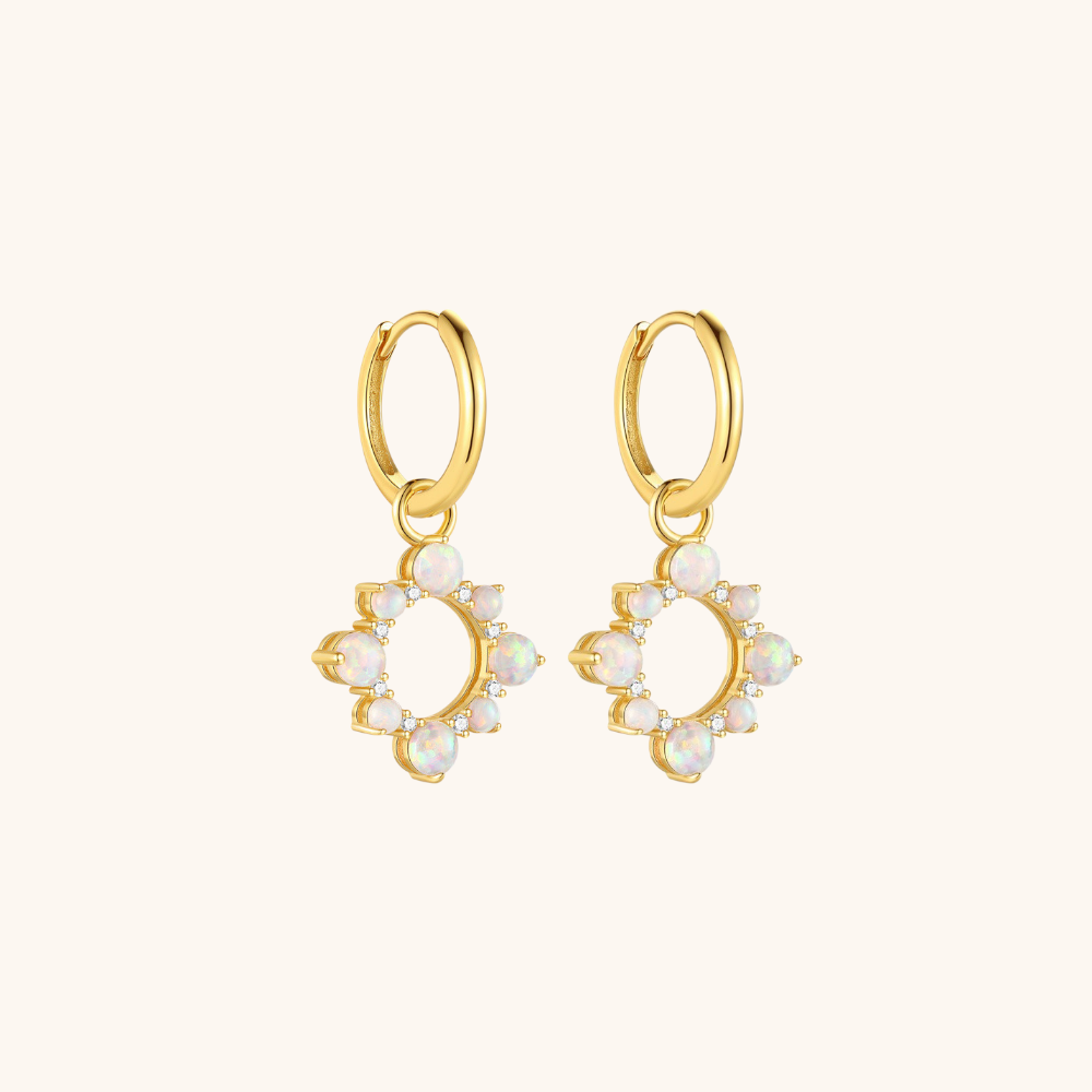 Opal Sunburst Earrings