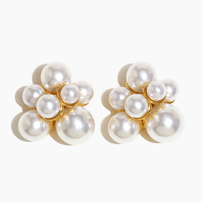 Pearl Bubble Cluster Earrings