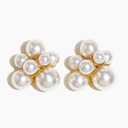Pearl Bubble Cluster Earrings