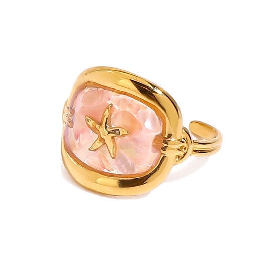 Sea Whisper Starfish Ring