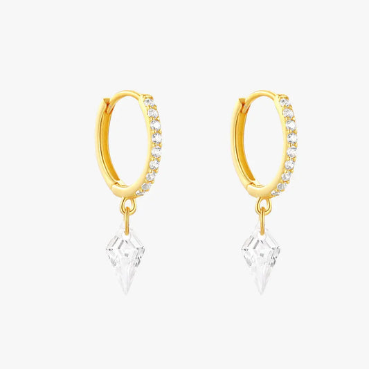Diamond-Shaped Drop Earrings