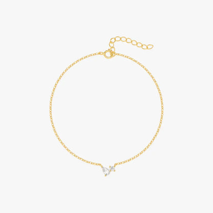 Teardrop Zircon Sterling Silver Bracelet