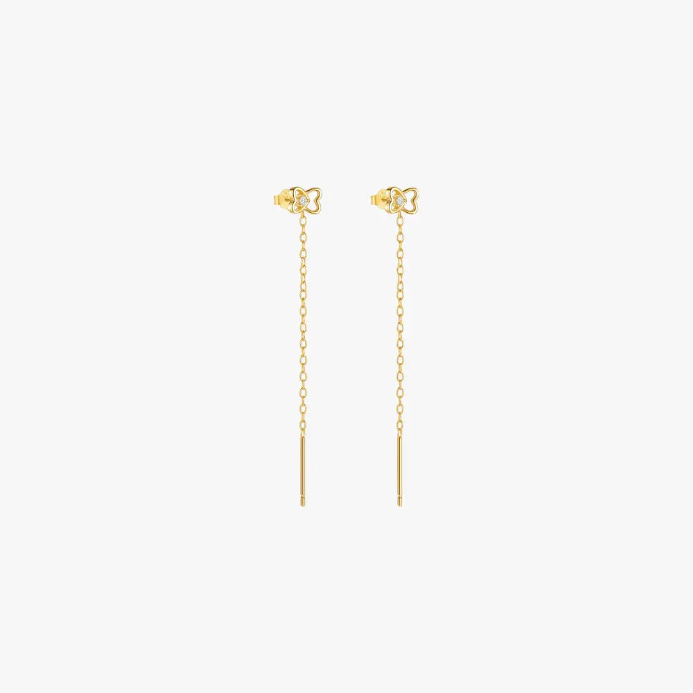 Boucles d'oreilles élégantes à chaîne pendante