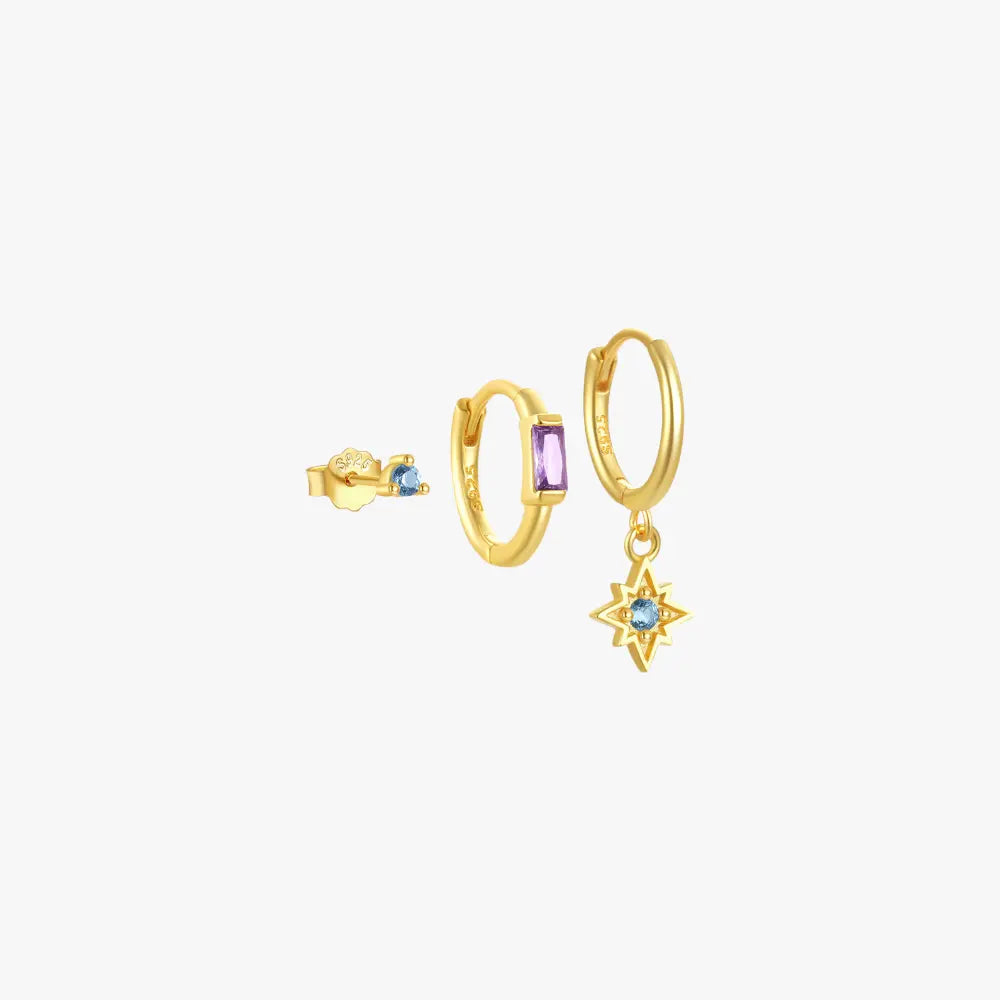 Ensemble de boucles d'oreilles Cosmic Glow
