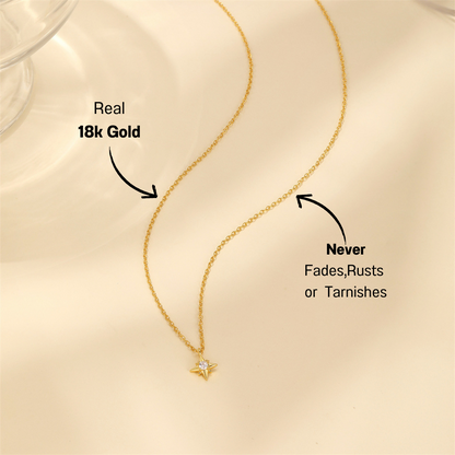  S925 sterling silver necklace featuring a shining diamond in a star shape, a perfect gift for any jewelry lover.
