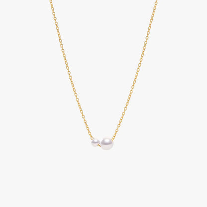 Duo Pearl Pendant Necklace