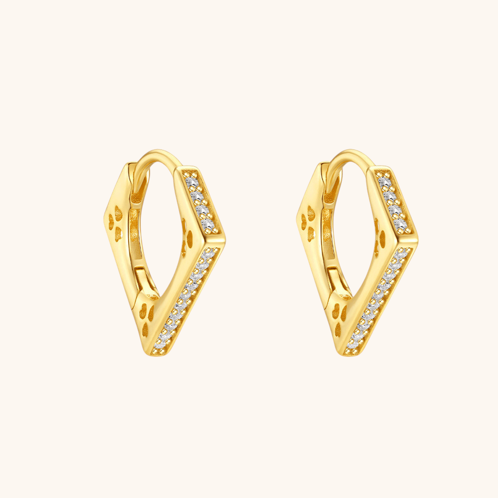 Geometric Diamond-Shaped Hoops