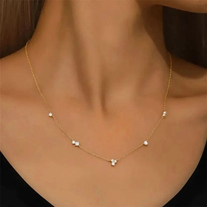 Geometric Zircon Choker Necklace