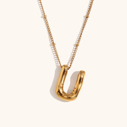 Bold Initial Pendant Necklace