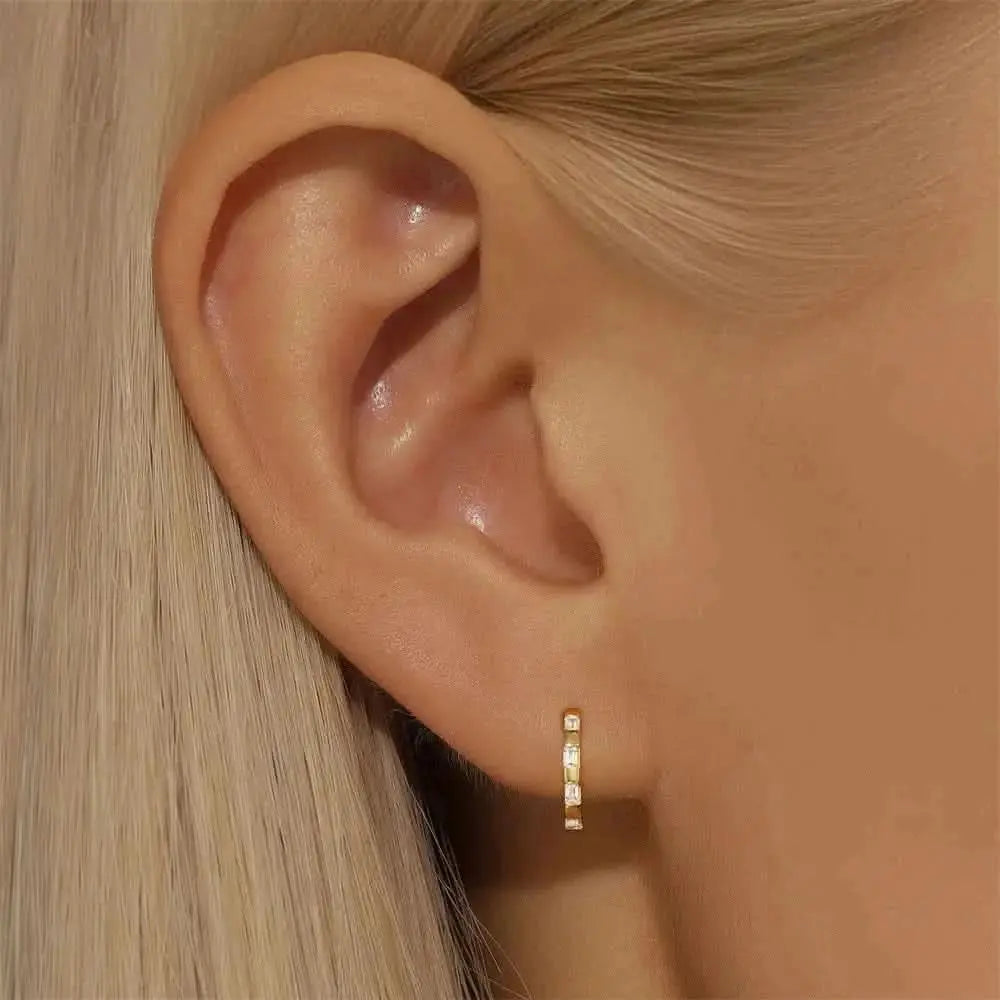 Vintage-Inspired Ruby and Gold Hoops